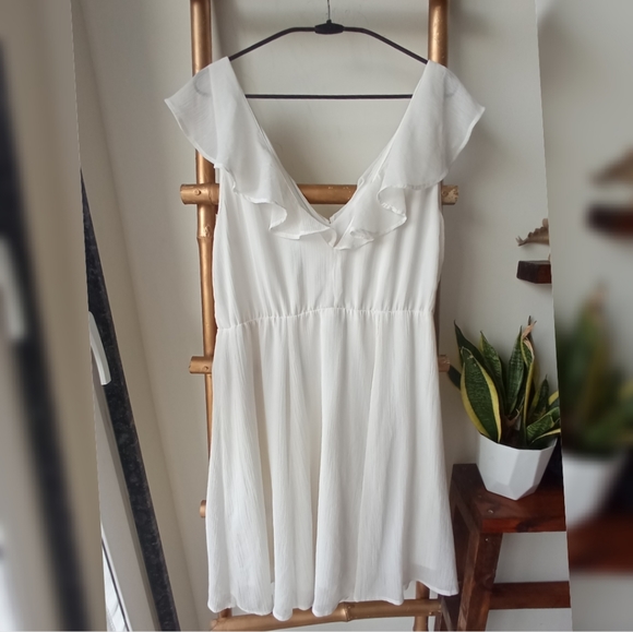 Vila White Skater Flowy Dress - Picture 4 of 9
